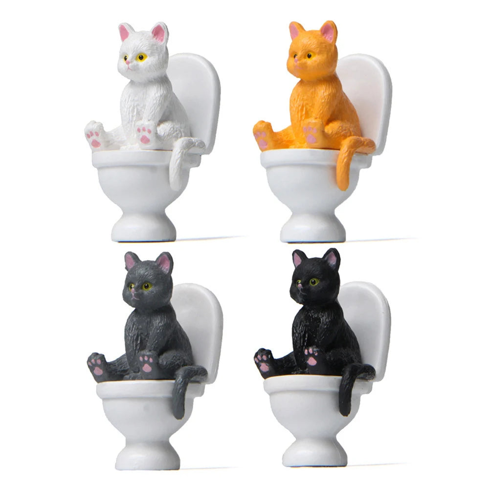 Cat Figurine Garden Ornament Set