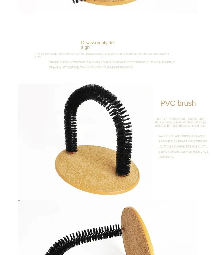Self-Grooming Cat Arch with Massage Brush