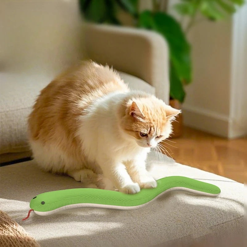 Interactive Plush Snake Toy for Cats
