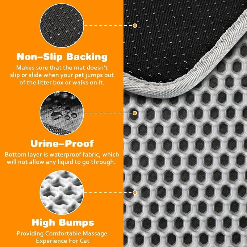 Heavy-Duty Waterproof Cat Litter Mat