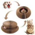 Foldable Cat Scratcher with Bell & Catnip