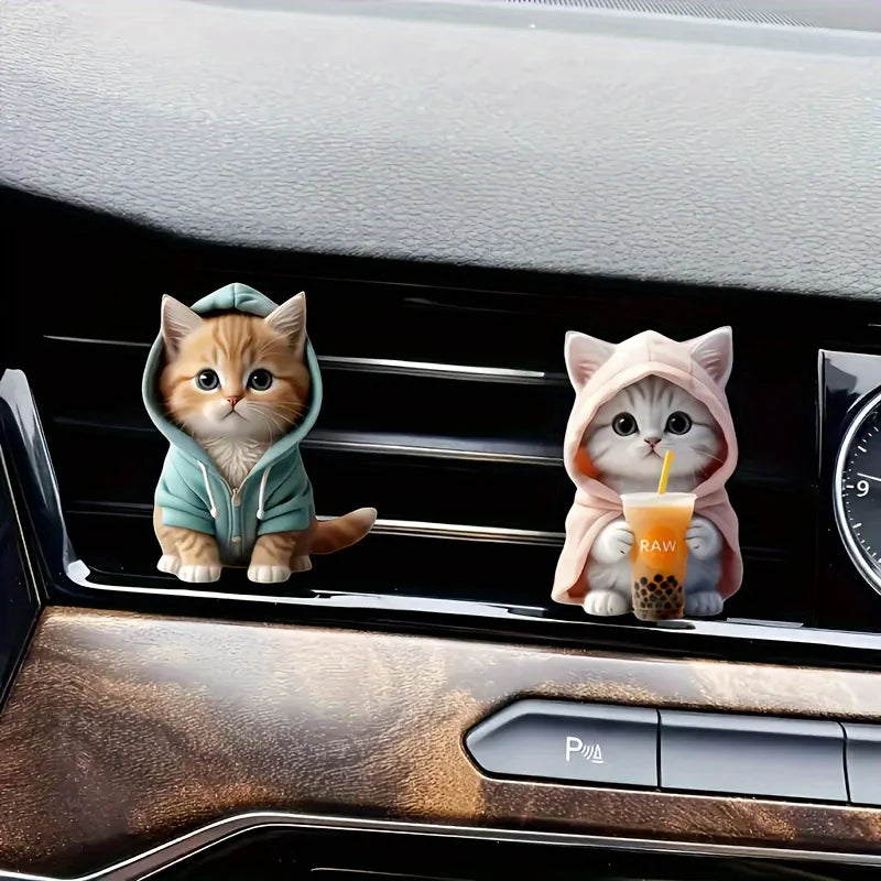 Cat-Shaped Car Vent Clip Air Freshener