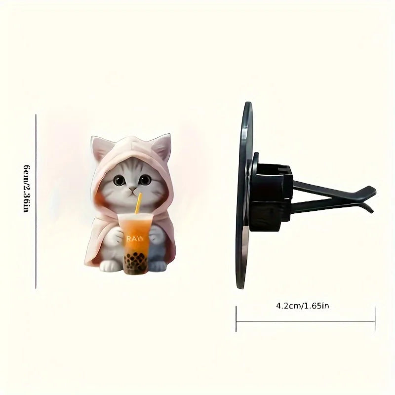 Cat-Shaped Car Vent Clip Air Freshener