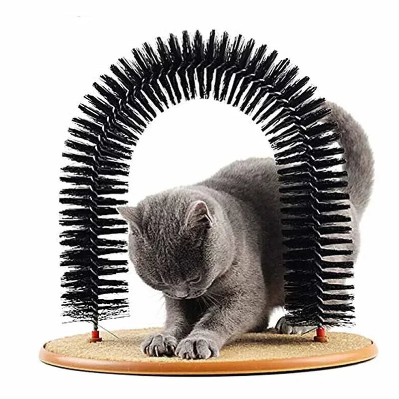 Self-Grooming Cat Arch with Massage Brush