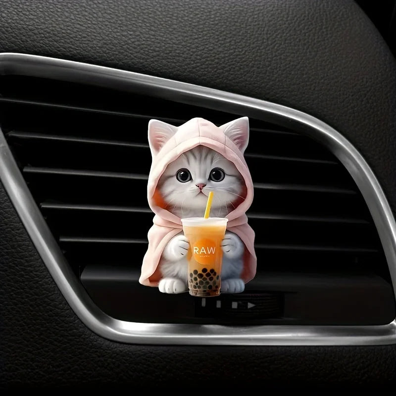 Cat-Shaped Car Vent Clip Air Freshener