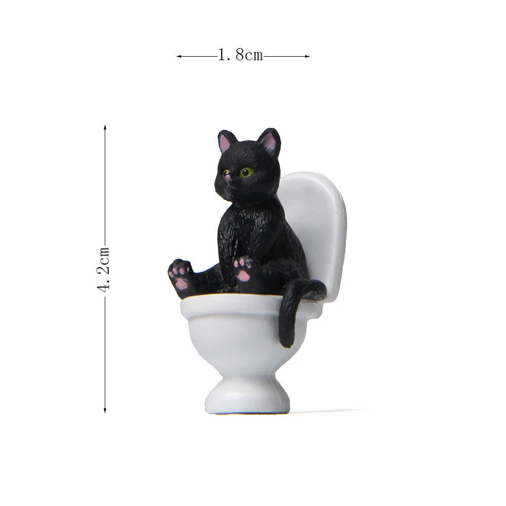 Cat Figurine Garden Ornament Set