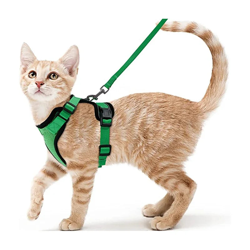 Adjustable Cat Harness & Leash Set
