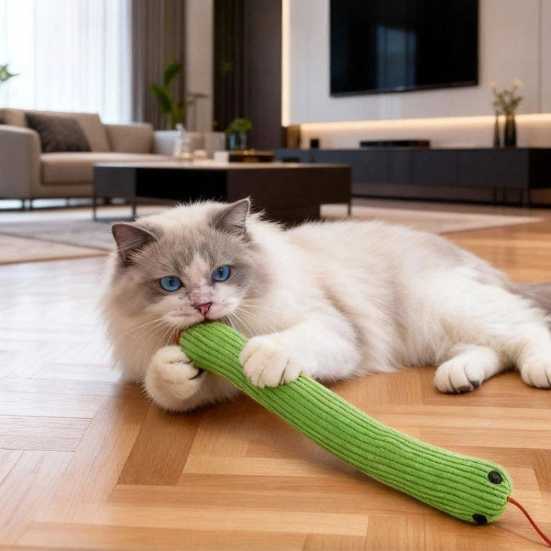 Interactive Plush Snake Toy for Cats