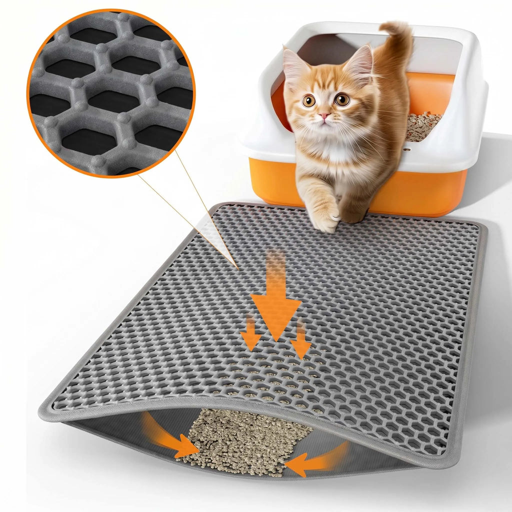 Double-Layer Waterproof Cat Litter Mat