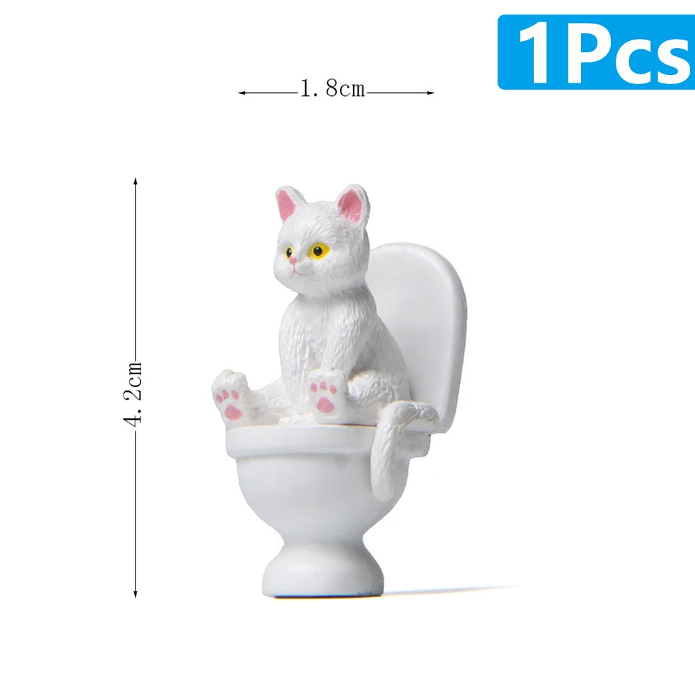Cat Figurine Garden Ornament Set