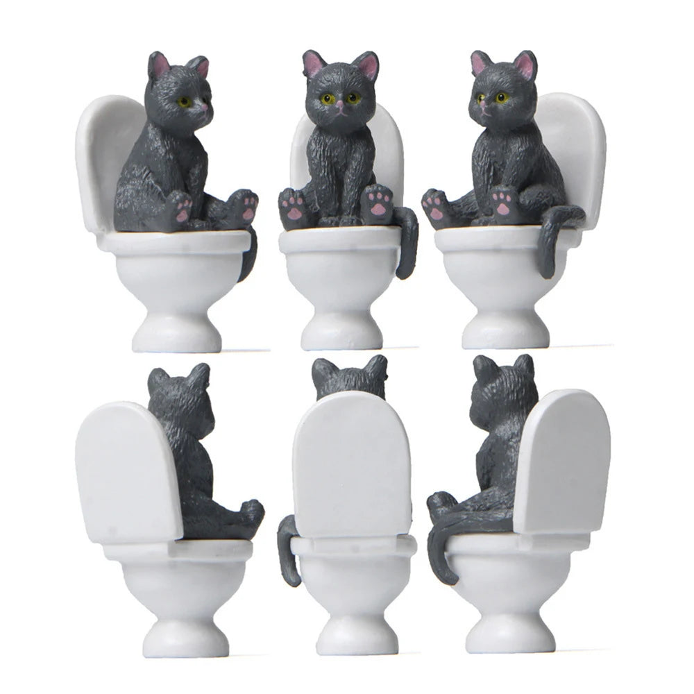 Cat Figurine Garden Ornament Set