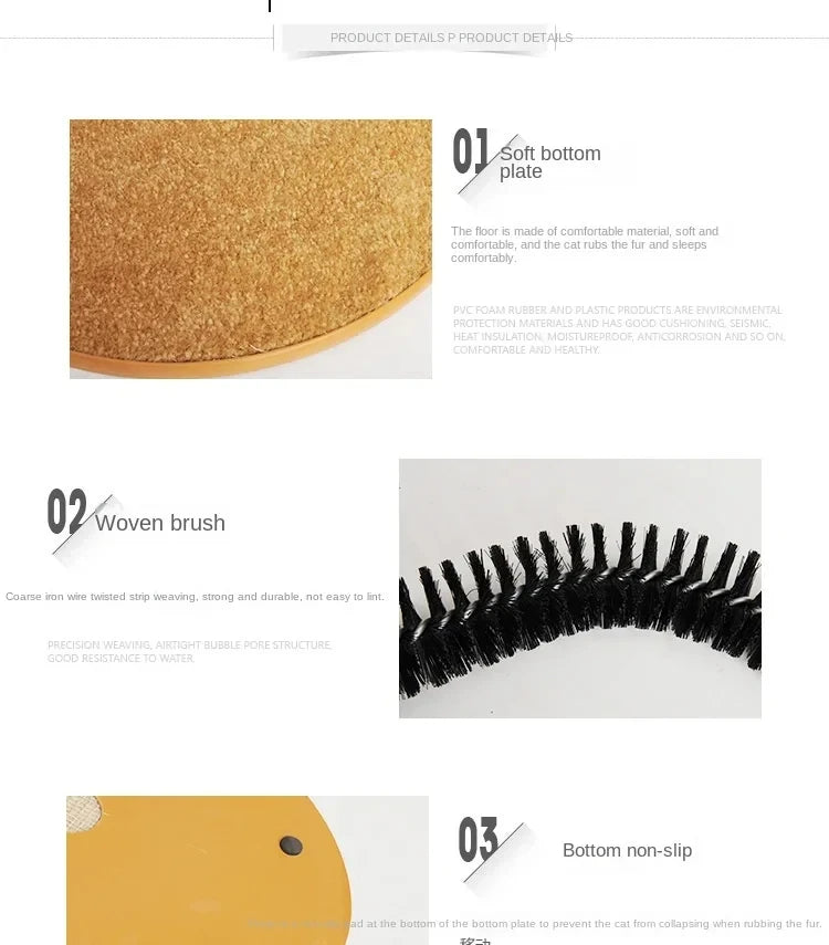 Self-Grooming Cat Arch with Massage Brush