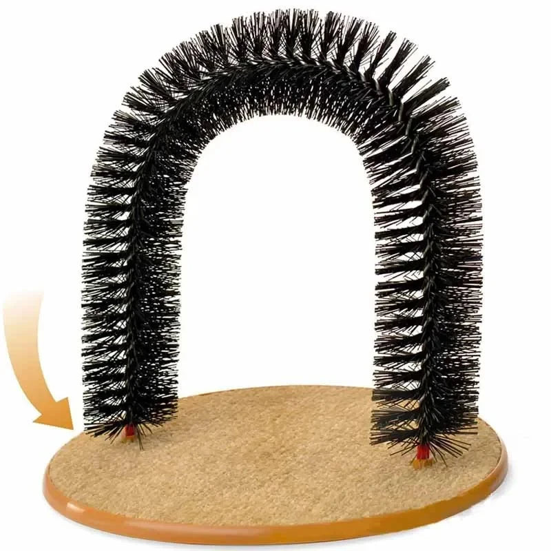 Self-Grooming Cat Arch with Massage Brush