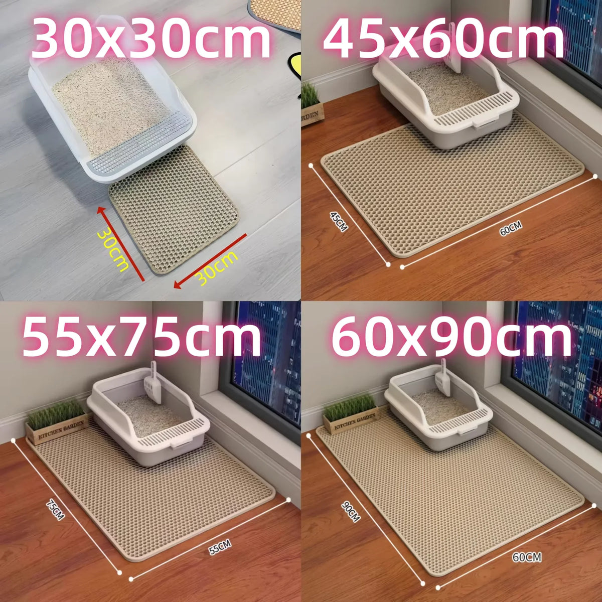 Heavy-Duty Waterproof Cat Litter Mat