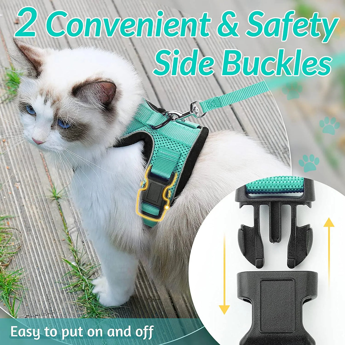 Adjustable Cat Harness & Leash Set