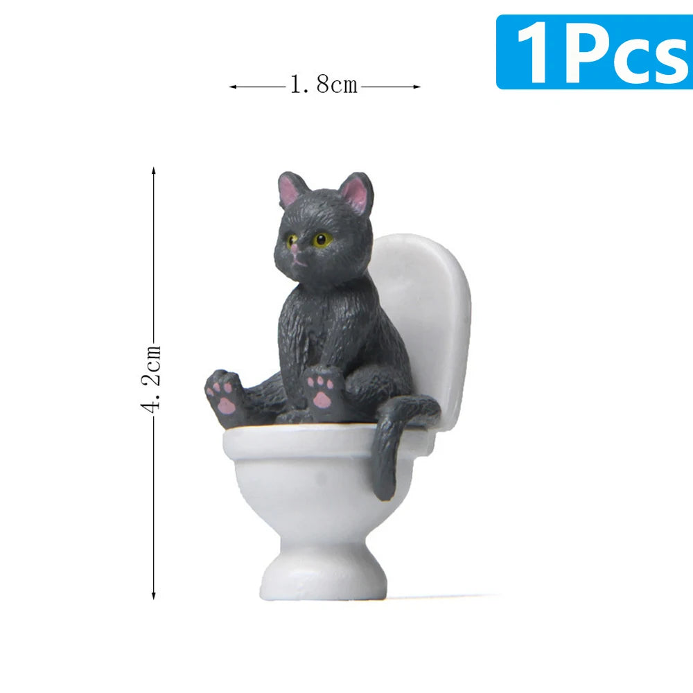 Cat Figurine Garden Ornament Set