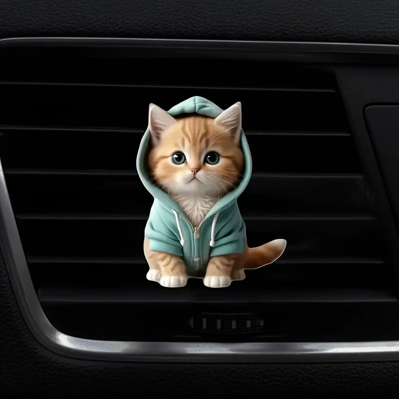 Cat-Shaped Car Vent Clip Air Freshener