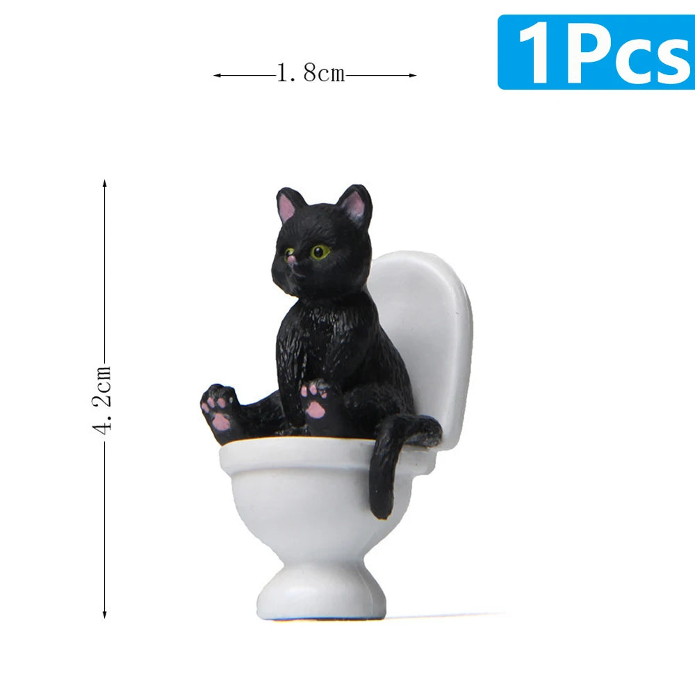 Cat Figurine Garden Ornament Set