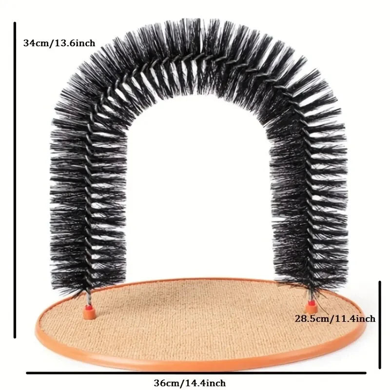 Self-Grooming Cat Arch with Massage Brush