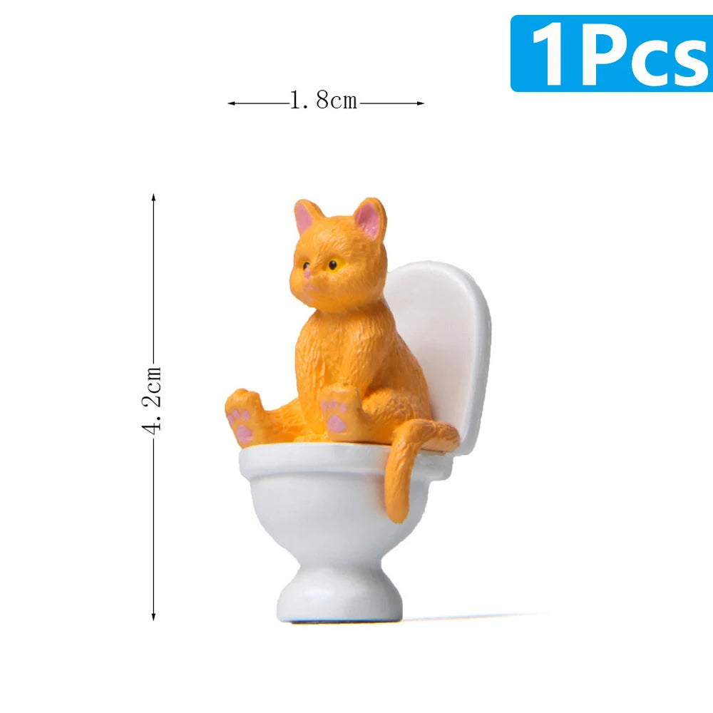 Cat Figurine Garden Ornament Set